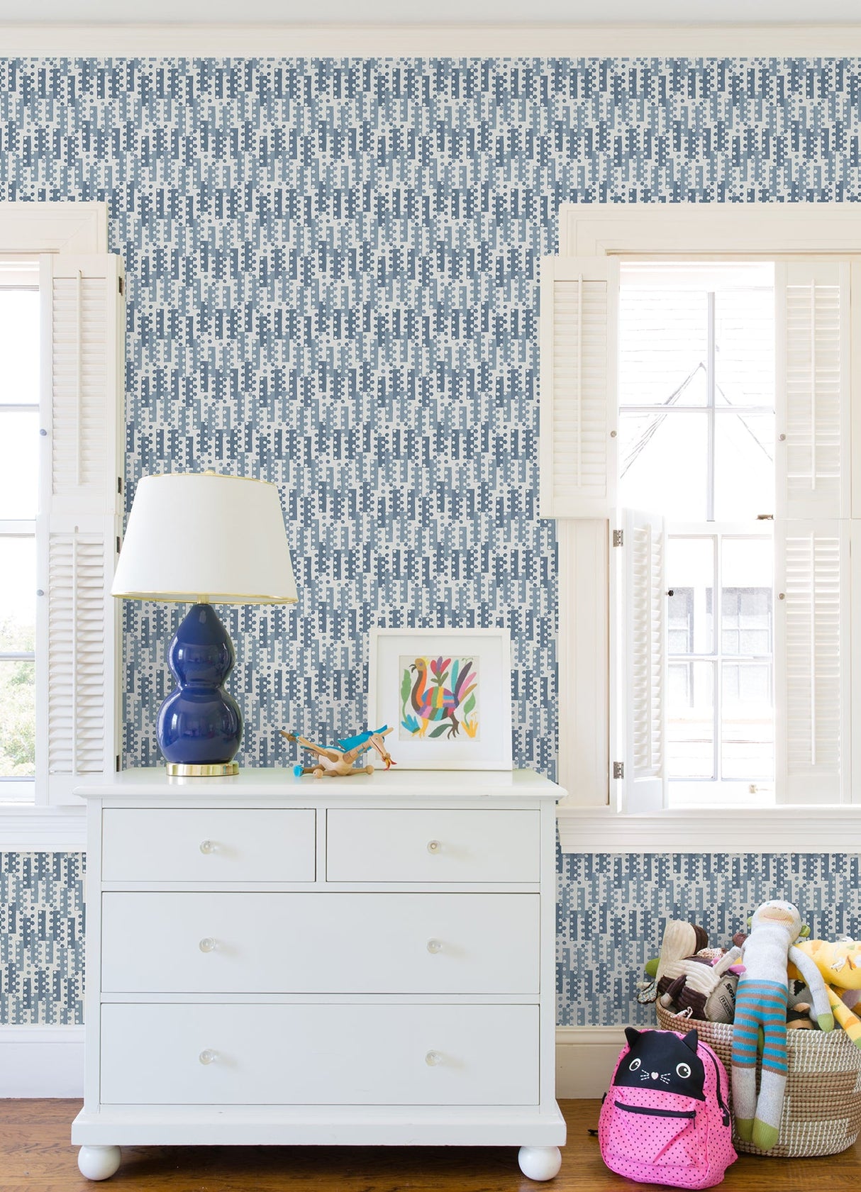 A-Street Prints 4066-26508 Erik Blue Building Blocks Wallpaper