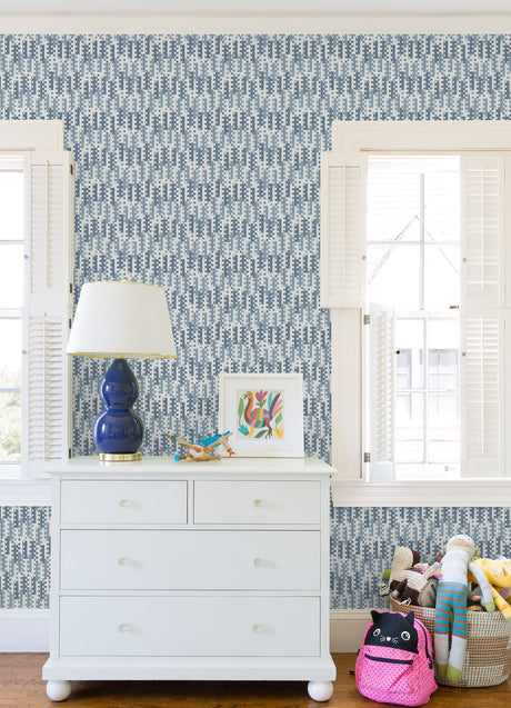 A-Street Prints 4066-26508 Erik Blue Building Blocks Wallpaper