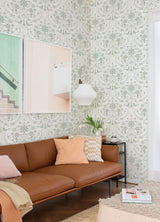 A-Street Prints 4066-26513 Britt Neutral Embroidered Damask Wallpaper