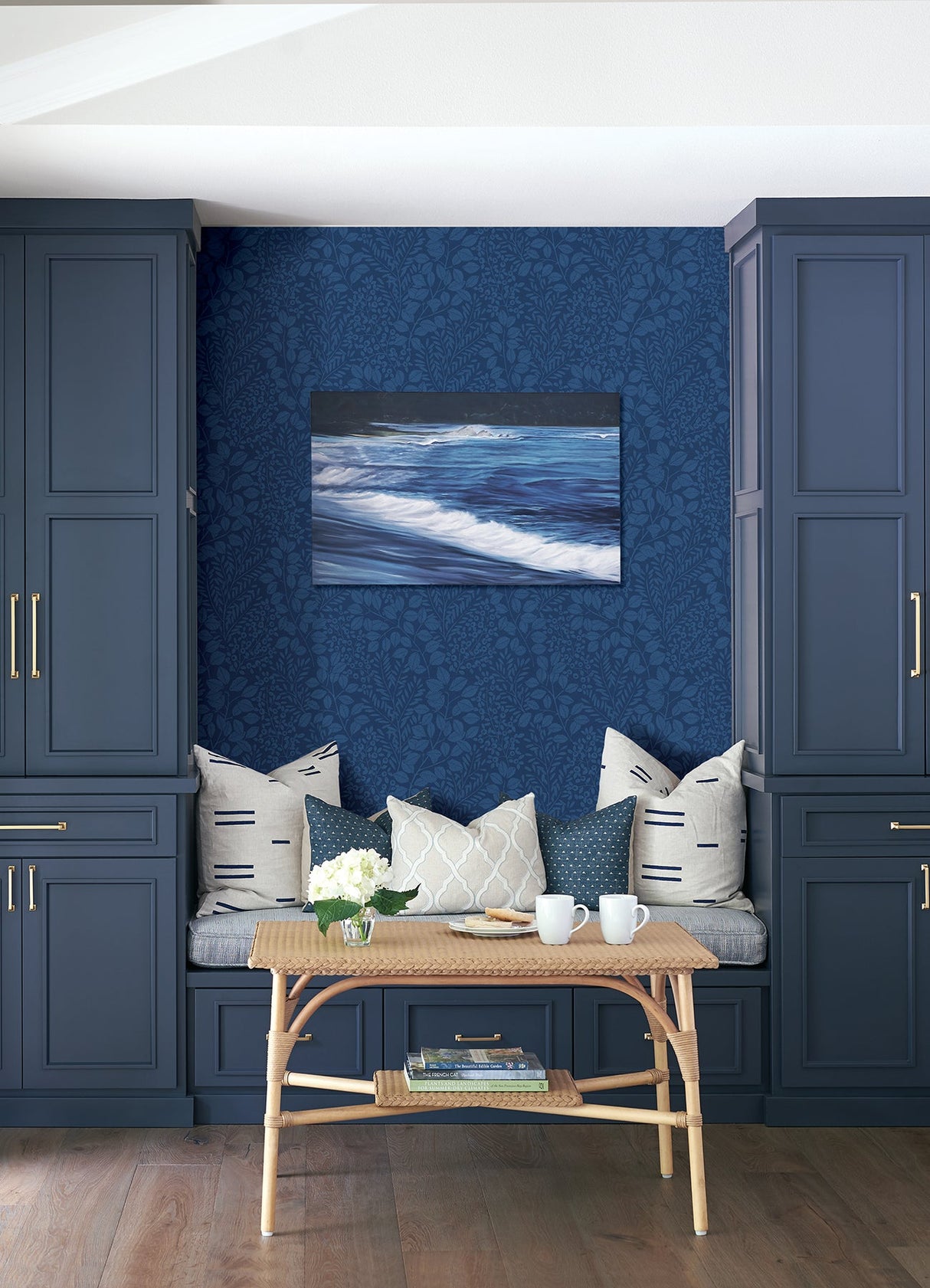 A-Street Prints 4066-26517 Elin Blue Berry Botanical Wallpaper