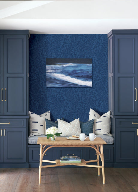 A-Street Prints 4066-26517 Elin Blue Berry Botanical Wallpaper