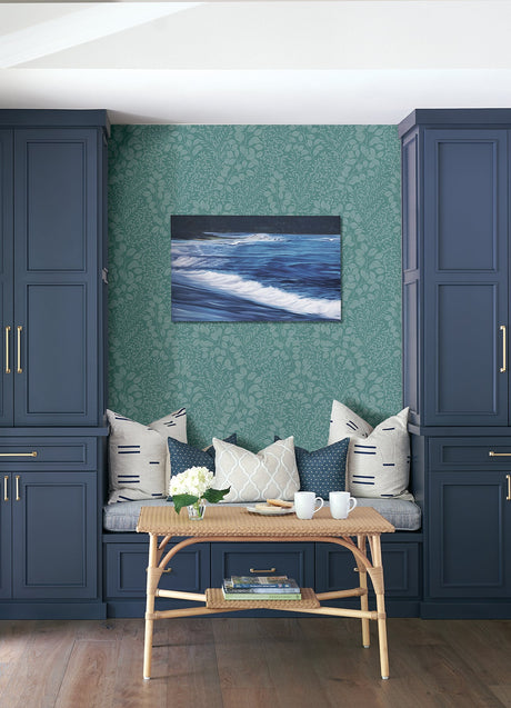 A-Street Prints 4066-26518 Elin Sky Blue Berry Botanical Wallpaper