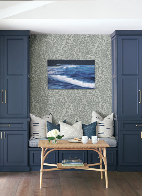A-Street Prints 4066-26519 Elin Charcoal Berry Botanical Wallpaper