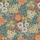 A-Street Prints 4066-26520 Karina Teal Wildflower Garden Wallpaper