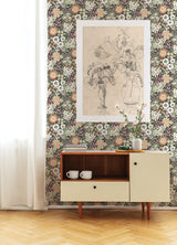 A-Street Prints 4066-26522 Karina Raspberry Wildflower Garden Wallpaper
