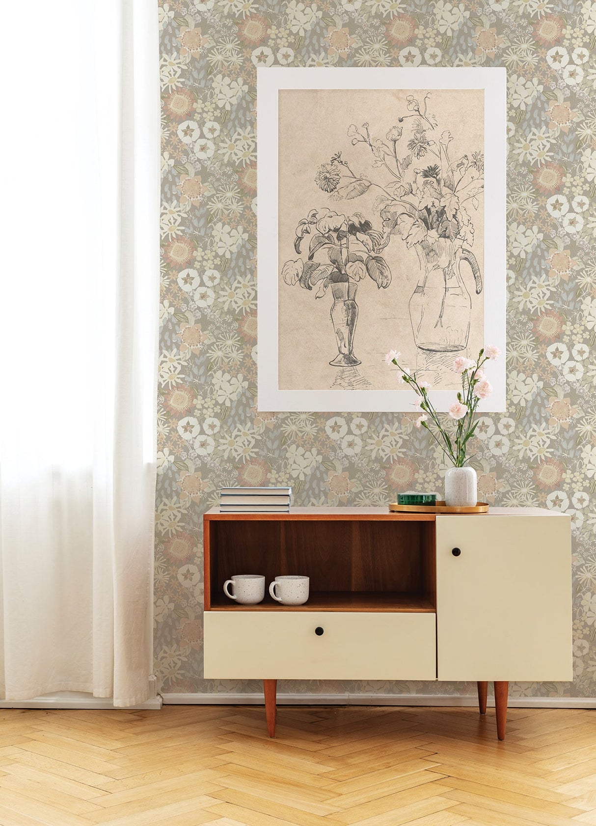 A-Street Prints 4066-26523 Karina Pastel Wildflower Garden Wallpaper