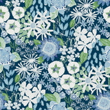A-Street Prints 4066-26524 Karina Blue Wildflower Garden Wallpaper