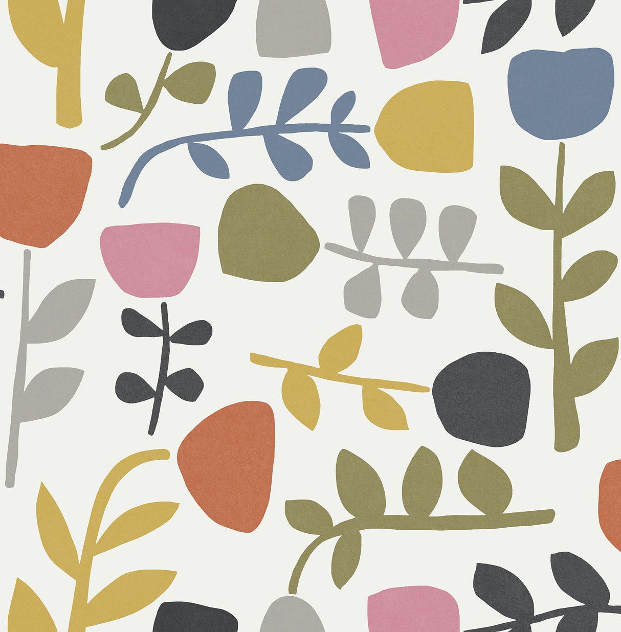 A-Street Prints 4066-26538 Juni Multicolor Abstract Tulips Wallpaper