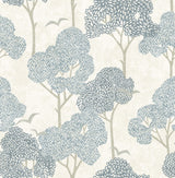 A-Street Prints 4066-26540 Lykke Blue Textured Tree Wallpaper