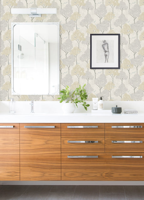 A-Street Prints 4066-26543 Lykke Neutral Textured Tree Wallpaper
