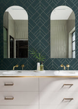 A-Street Prints 4066-26546 Sander Slate Geometric Wallpaper