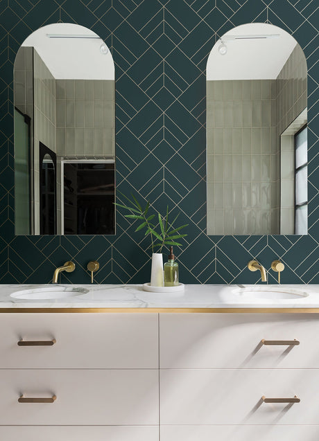 A-Street Prints 4066-26546 Sander Slate Geometric Wallpaper