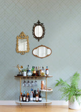 A-Street Prints 4066-26547 Sander Light Blue Geometric Wallpaper