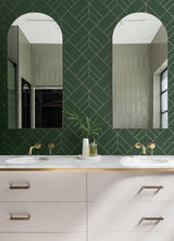 A-Street Prints 4066-26550 Sander Evergreen Geometric Wallpaper