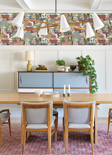 A-Street Prints 4066-26558 Fika Plum Blissful Birds & Blooms Wallpaper