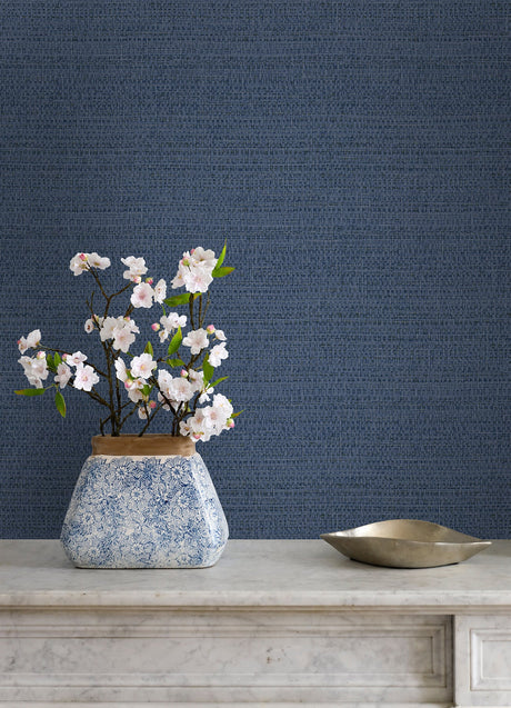 Chesapeake 4071-70055 Balantine Navy Weave Wallpaper