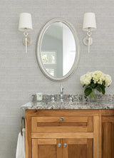 Chesapeake 4071-70058 Balantine Grey Weave Wallpaper
