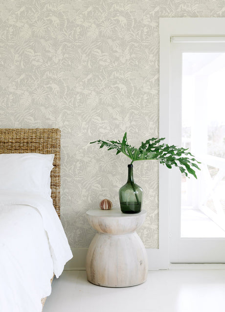 Chesapeake 4071-71011 Corcovado Grey Jungle Jamboree Wallpaper