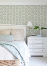 Chesapeake 4071-71028 Sea Biscuit Aqua Sand Dollar Wallpaper
