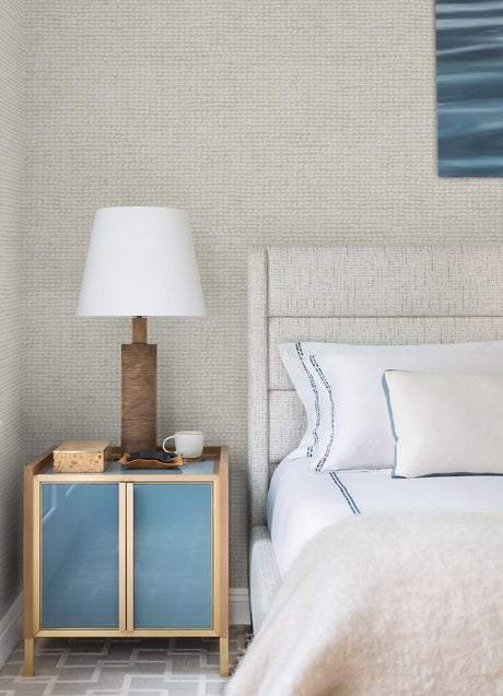Chesapeake 4071-71031 Wellen Light Grey Abstract Rope Wallpaper