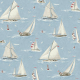 Chesapeake 4071-71034 Leeward Light Blue Sailboat Wallpaper