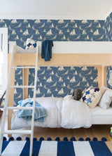 Chesapeake 4071-71035 Leeward Navy Sailboat Wallpaper