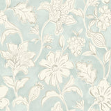 Chesapeake 4071-71038 Plumeria Aqua Floral Trail Wallpaper