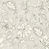 Chesapeake 4071-71039 Plumeria Grey Floral Trail Wallpaper