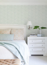 Chesapeake 4071-71061 Sand Drips Aqua Painted Dots Wallpaper