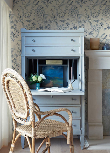 Chesapeake 4072-70004 Frederique Blue Floral Wallpaper