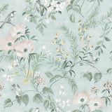 Chesapeake 4072-70005 Frederique Mint Floral Wallpaper