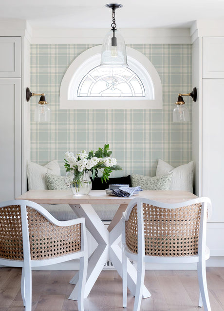Chesapeake 4072-70016 Antoine Light Blue Flannel Wallpaper