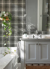 Chesapeake 4072-70020 Antoine Charcoal Flannel Wallpaper