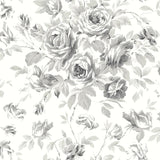 Chesapeake 4072-70026 Manon Charcoal Rose Stitch Wallpaper