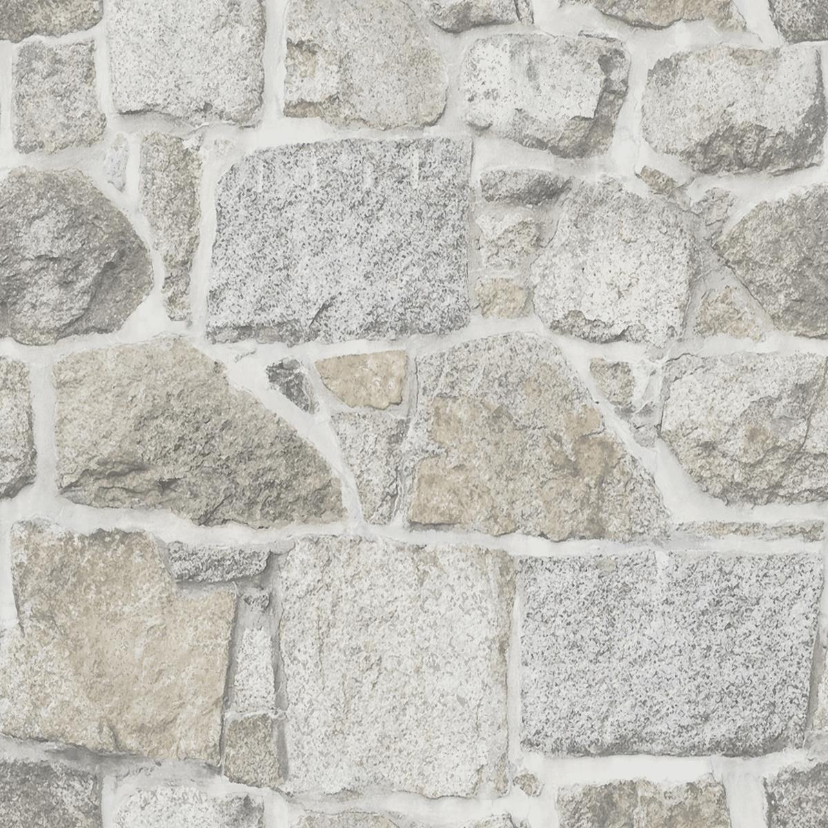 Chesapeake 4072-70042 Axelle Light Grey Stone Wallpaper