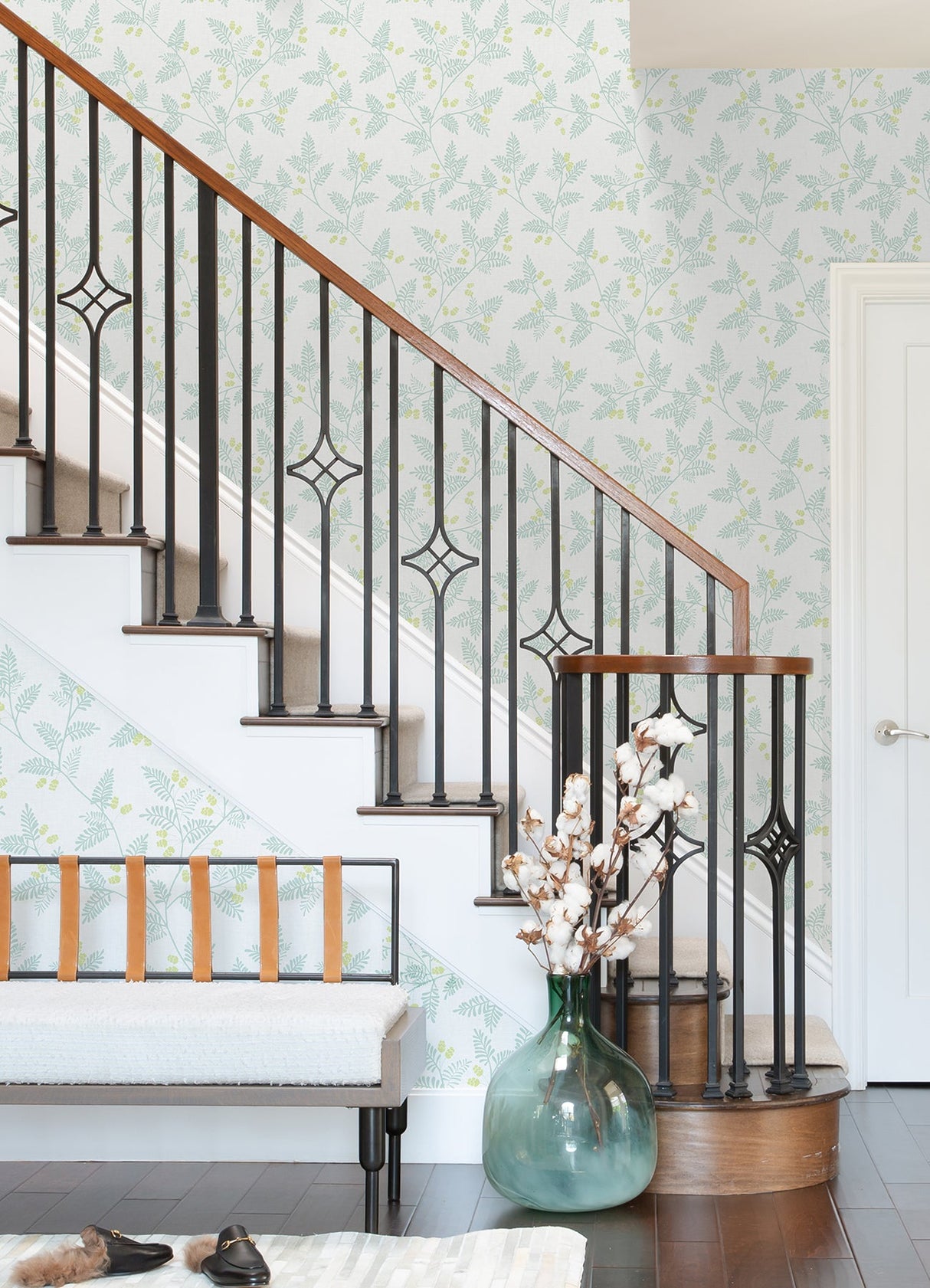 A-Street Prints 4074-26601 Ardell Seafoam Botanical Wallpaper