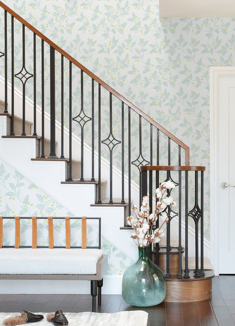 A-Street Prints 4074-26601 Ardell Seafoam Botanical Wallpaper