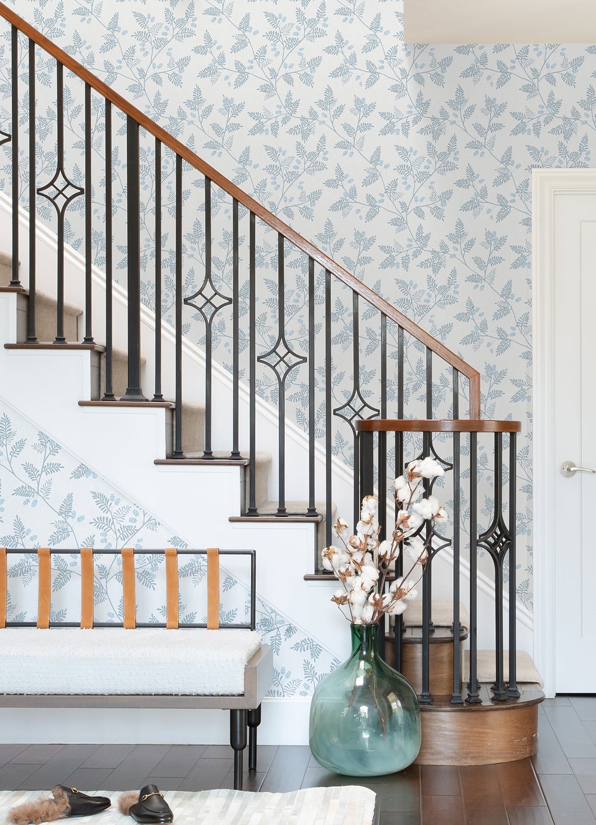 A-Street Prints 4074-26602 Ardell Light Blue Botanical Wallpaper