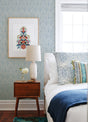 A-Street Prints 4074-26612 Fernback Blue Ornate Botanical Wallpaper - Eade's Wallpaper