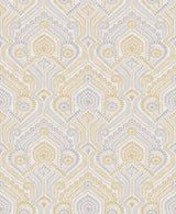 A-Street Prints 4074-26615 Fernback Yellow Ornate Botanical Wallpaper