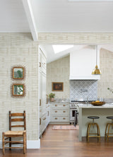 A-Street Prints 4074-26619 Callaway Beige Woven Stripes Wallpaper