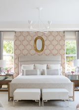 A-Street Prints 4074-26624 Zaria Apricot Topiary Wallpaper