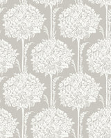 A-Street Prints 4074-26625 Zaria Grey Topiary Wallpaper