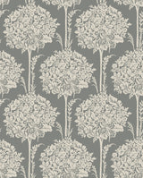 A-Street Prints 4074-26627 Zaria Slate Topiary Wallpaper