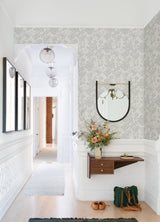 A-Street Prints 4074-26629 Helen Light Grey Floral Trail Wallpaper
