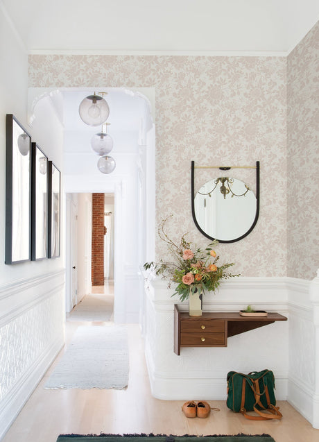 A-Street Prints 4074-26630 Helen Mauve Floral Trail Wallpaper