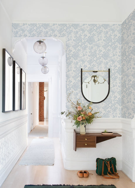 A-Street Prints 4074-26633 Helen Light Green Floral Trail Wallpaper - Eade's Wallpaper