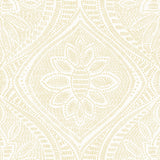 A-Street Prints 4074-26638 Scout Light Yellow Floral Ogee Wallpaper