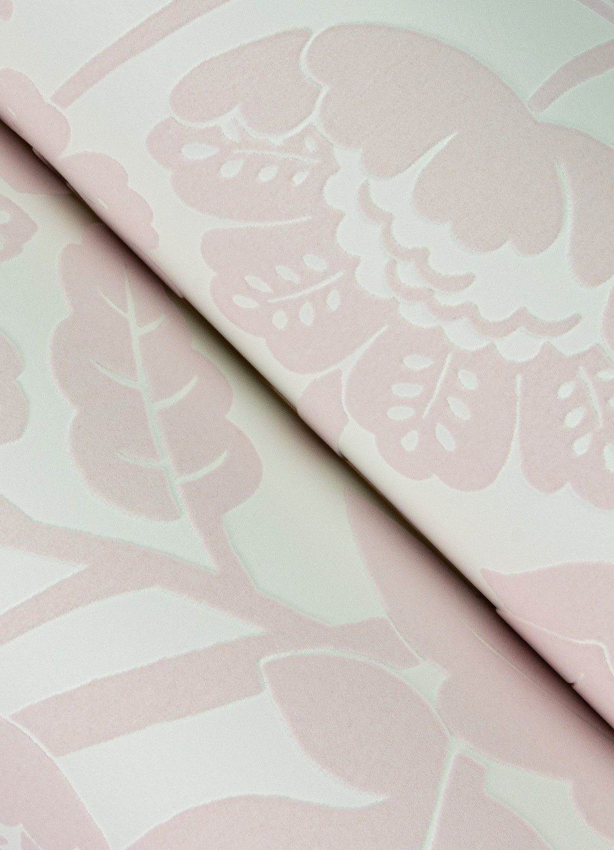A-Street Prints 4074-87374 Augusta Pink Flock Damask Wallpaper