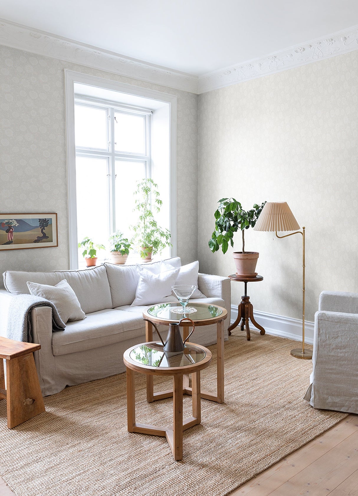 A-Street Prints 4080-15907 Lizette Cream Charming Floral Wallpaper